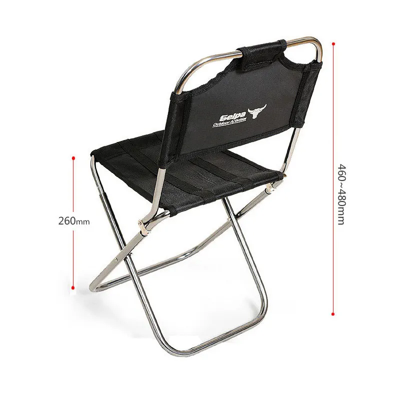 

Mountaineering Outdoor Folding Chair Airport Aluminium Alloy Backrest Chair Fishing Chair Train Stool Folding Stool