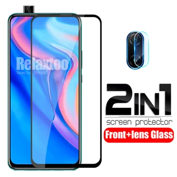 Перейти на Алиэкспресс и купить 2 в 1 Защитное стекло для huawei p smart Z закаленное стекло на hauwei p smart 2019 psmart Z STK-LX1 Защитная пленка для объектива камеры