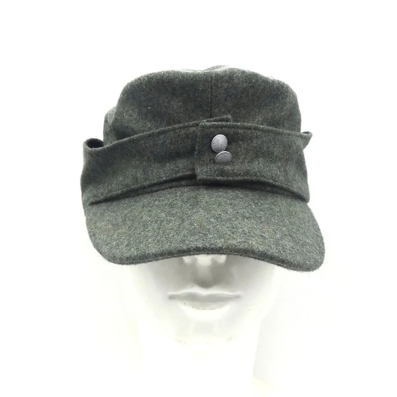 WW2 German Wool WH Elite EM M43 Panzer Field Cap Hat Green 57 58 59 60cm 