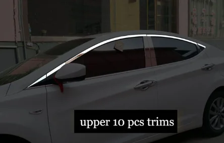 Накладки на окна автомобиля из нержавеющей стали для hyundai elantra 2010 2011 2012 2013 hyundai Avante i35 Elantra - Цвет: 10 pcs trims