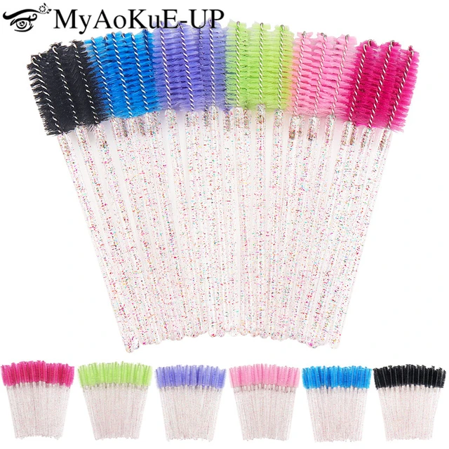 1pcs Eyelash Brush Crystal Mascara Wands Applicator Diamond Eyelashes Disposable  Brushes Makeup Brushes Cosmetics Tools - AliExpress