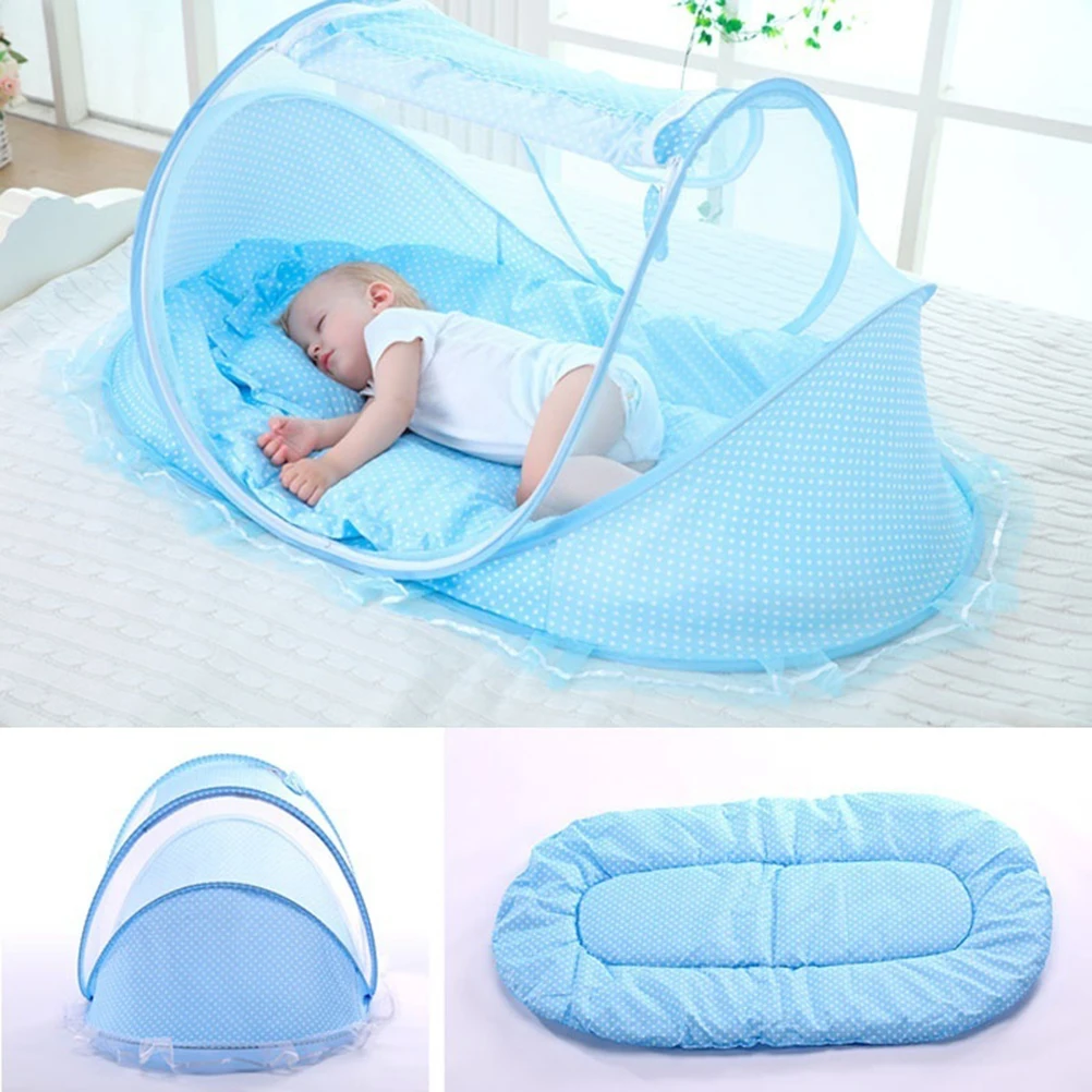 

Baby Crib Netting Portable Foldable Baby Bed Mosquito Net Polyester Newborn Sleep Bed Travel Bed Netting Play Tent Children