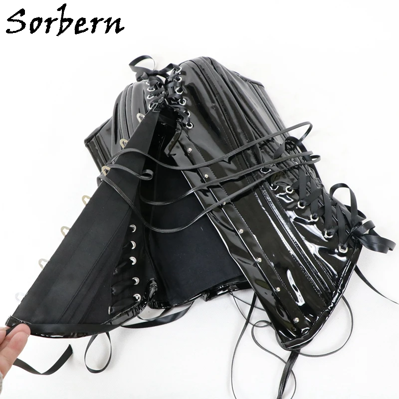 Sorbern Custom Color Corset Women Fetish U-Shaped Cup Support Breast Steel Corset With Corset Lace Up Back Hourglass