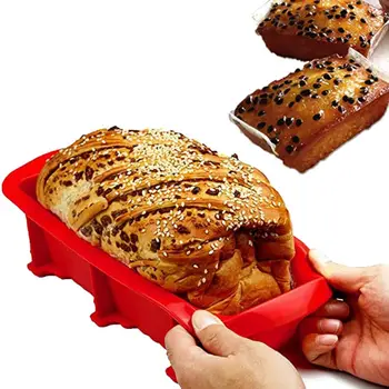 

piece Bread mold maker baking silicone cake pan-Large baking dishToast french Bread Pan-Big Silicone soap mold Loaf Pan