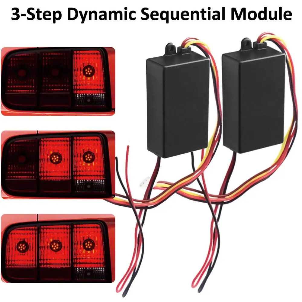 

Car light adapter remote control Auto lamp access Universal 3 Step Sequential Chase Flash Module Boxes for Car Turn Signal Light