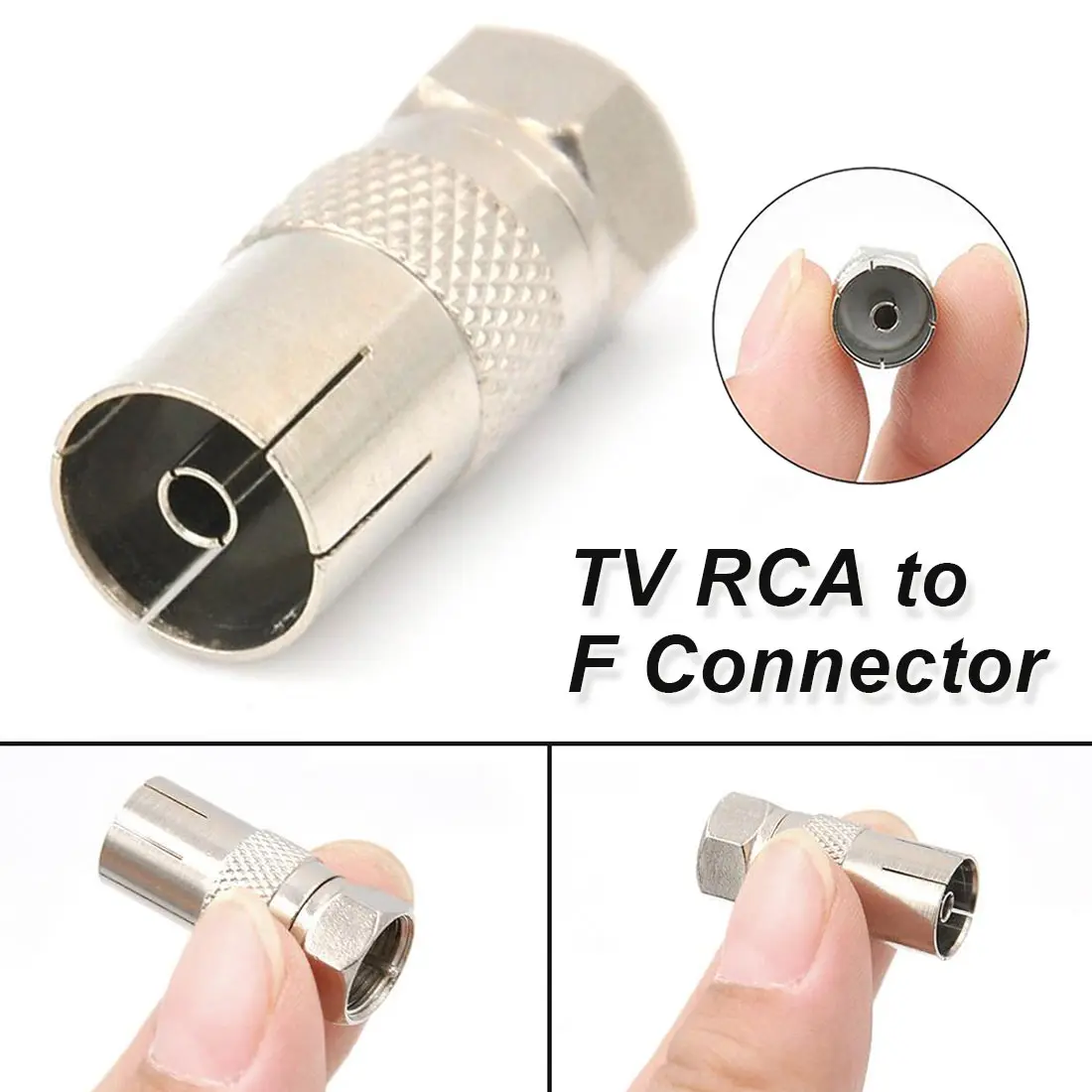 

Coax Adapters 2Pcs F Type Male Plug Connector Socket To RF Female RF Adapters F Revolution Antenna Wire Connector Plug