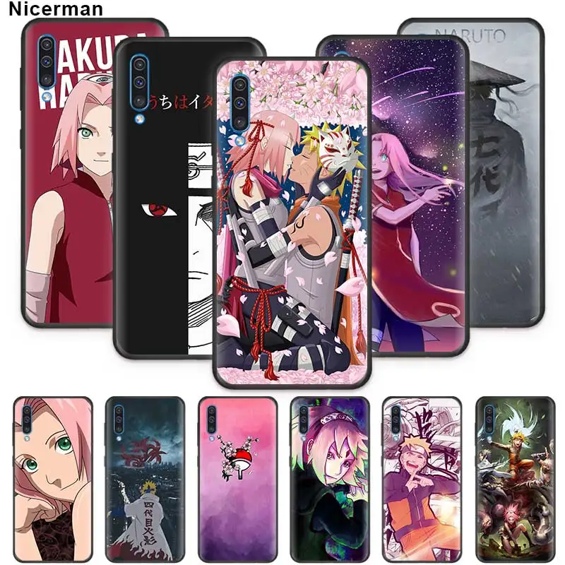 Чехол для телефона Naruto Haruno Sakura черный мягкий силиконовый чехол Samsung Galaxy A60 A40 A50 A30