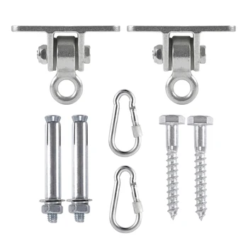 

Hammock Chair Hanging Kit Spring Swivel Hook Screw Ceiling Mount Platetd Set for Swing, Chair, Multiple Indoor Outdoor Gym