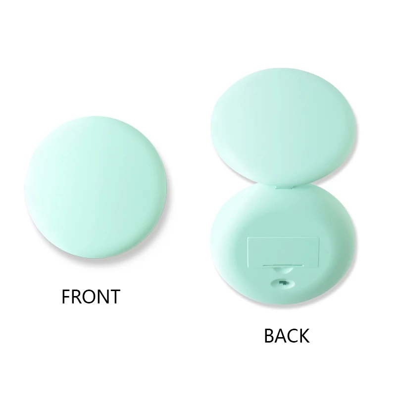 Четыре Цвет светодиодный подсветкой мини-зеркало для макияжа 10X увеличительное компактный Портативный зондирования Освещение зеркало для макияжа Make up Tool - Цвет: green