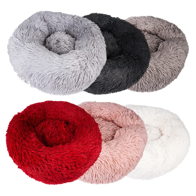 

Pet Nest Macarons Deep Sleep Cat Round Shape Plush Pet Dog Cat Nest Winter Kitten Puppy Warm Home Bed Supplies Dropship