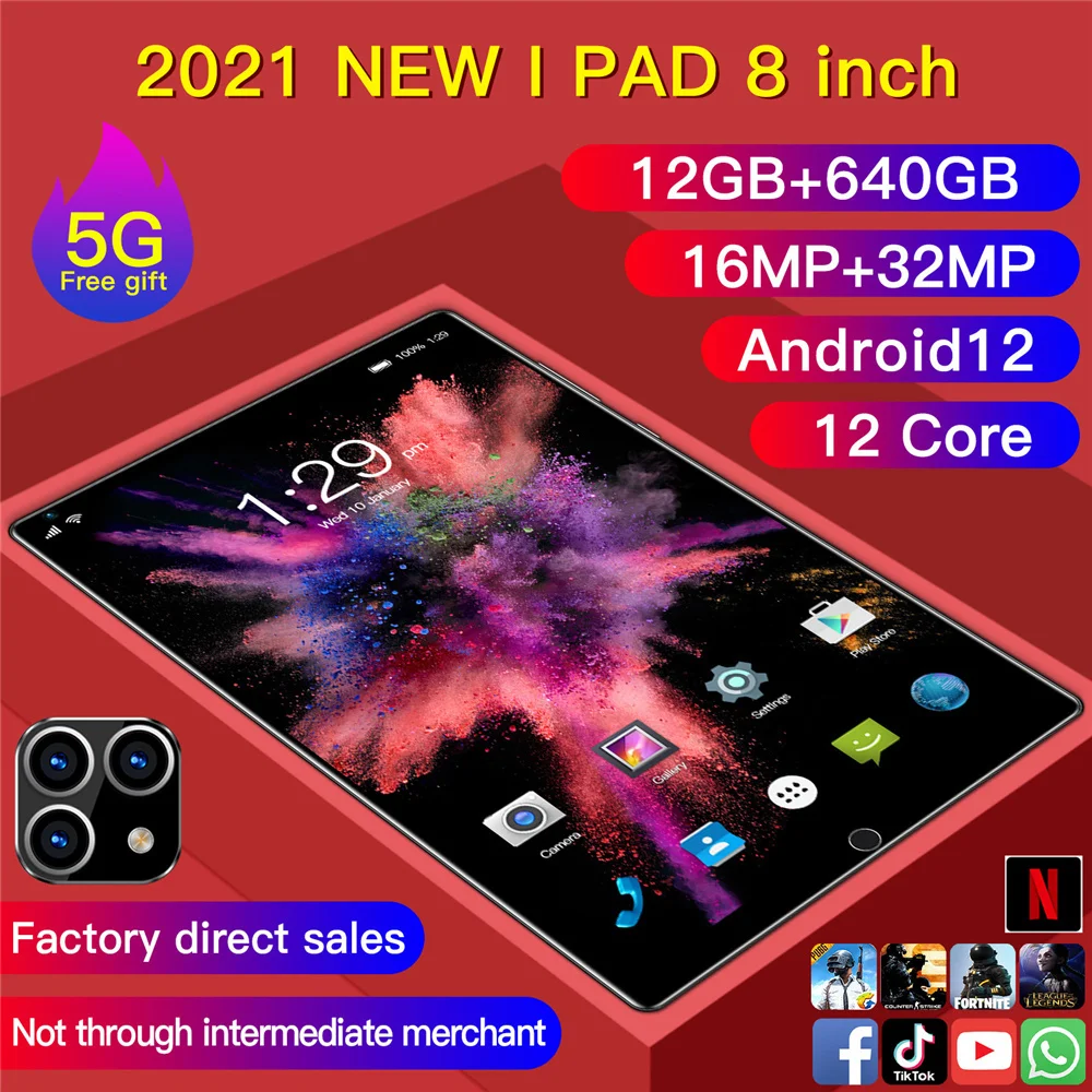 Android 9.0 Wifi 8 Inch Tablet Pc Ten Core 8gb+128gb Arge Dual Sim Camera Wireless Bluetooth 4g Call Phone Usb Type-C Interface |