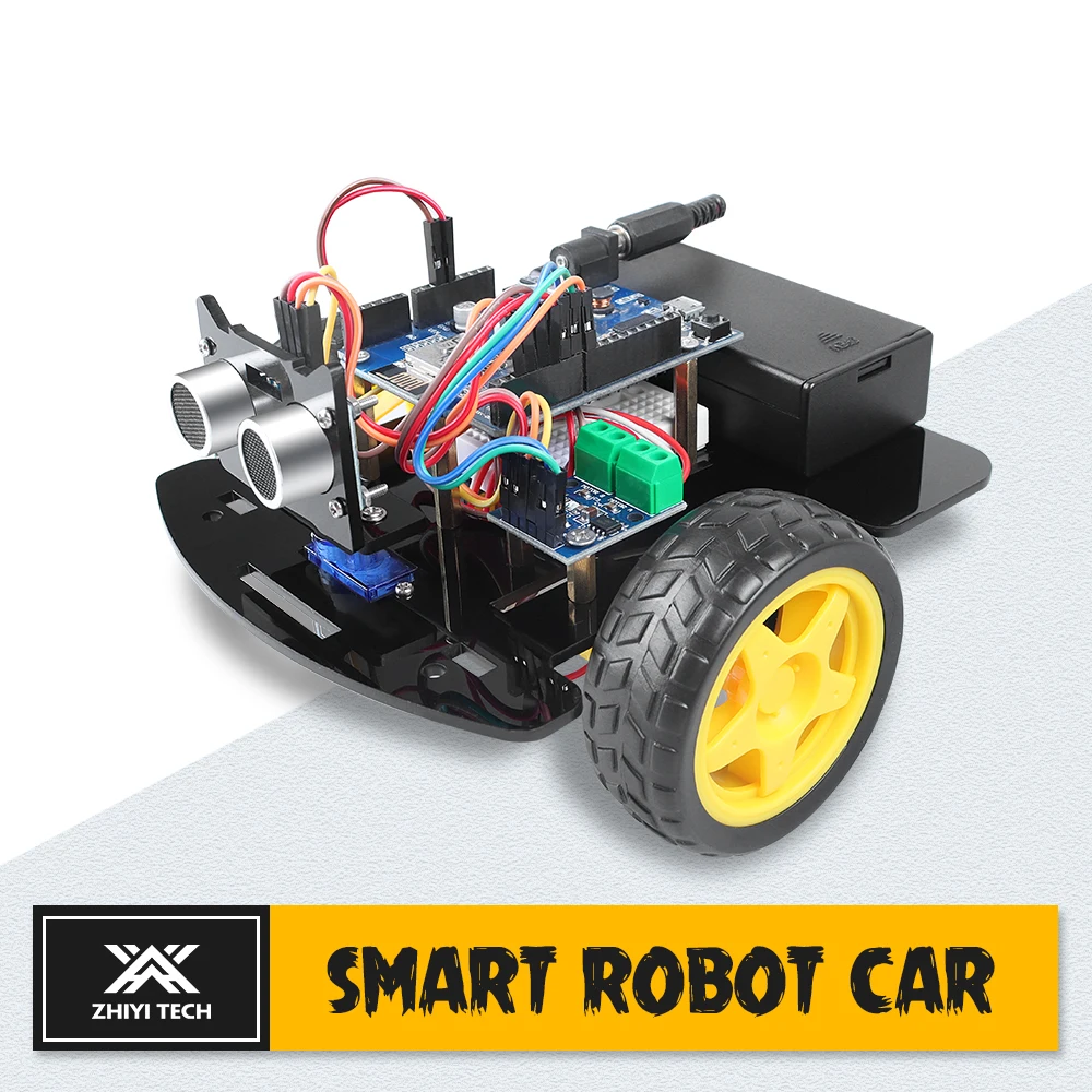 Zhiyitech 2WD Smart Robot Car Chassis Kit For ESP8266 Wifi Board With SG90 Serve Arduino Ultrasonic Module | Электронные