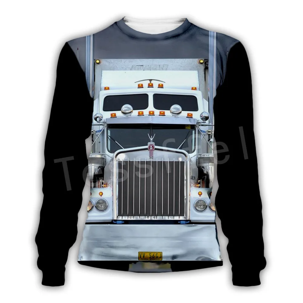 Tessffel грузовик водителя грузовика пуловер спортивный костюм Новая мода Crewneck MenWomen 3D печатных толстовки/молнии/куртки S-6 - Цвет: sweatshirts