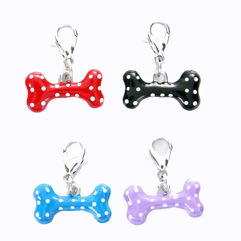 New Fashion Jewelry Red Pink Bone Collar Pendant Necklace Cute Decorated Pet Dog Tag Accessory | Дом и сад