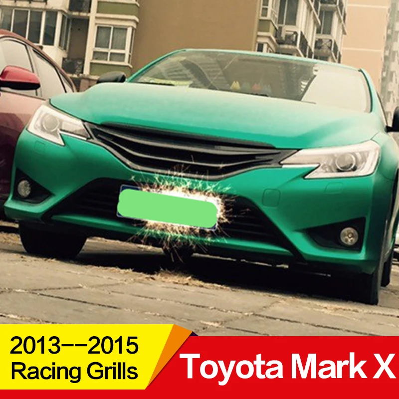 Use for toyota mark X racing grills 2013 14 15 Year GS glossy carbon fibre Refitt Front Center Racing Grille Cover Accessories