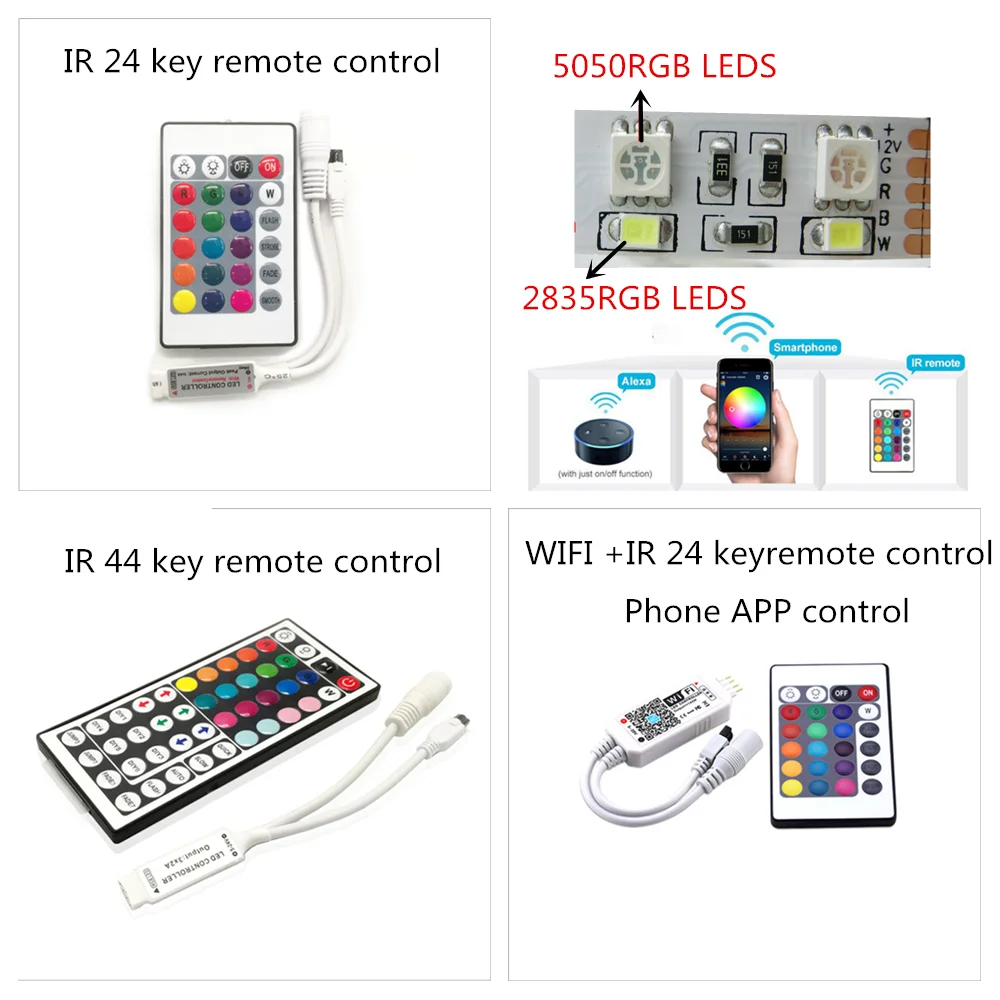 Светодиодная лента светильник SMD 5050 RGB 2835 гибкая лента Fita wifi приложение дистанционное управление DC 12 В 5 м 10 м 15 м светодиодная неоновая водонепроницаемая лента