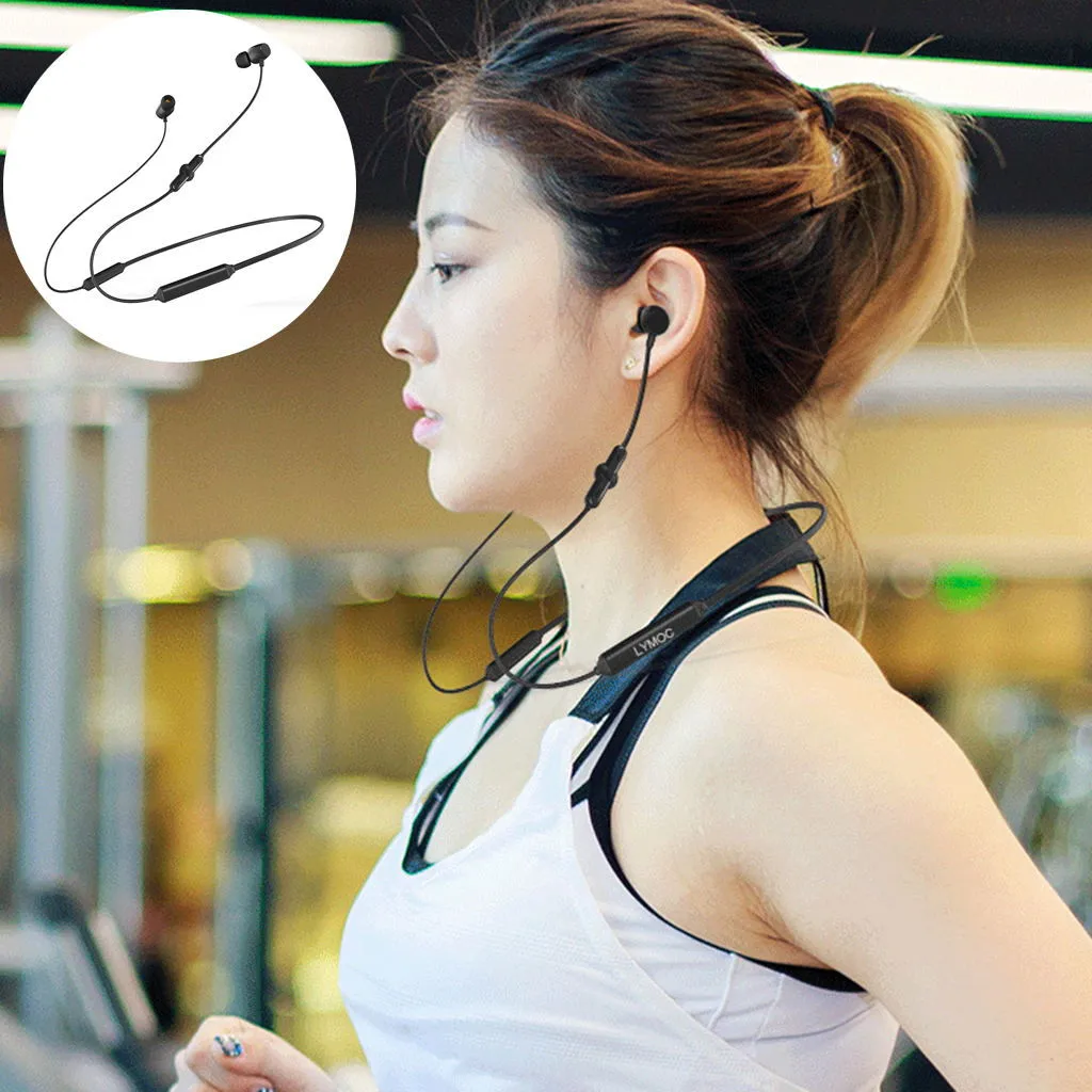 Q6 Wireless Bluetooth 5 0 Stereo IPX5 Waterproof Sports Earphone Headset Earbud Portable Magnetic Long Standby Headphone