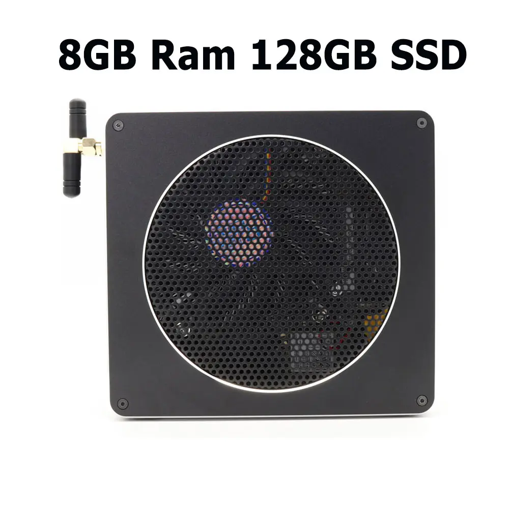 8GB Ram 128GB SSD Мини ПК Intel i7-8850H Intel®UHD Графика 630 Мини компьютер, Windows 10 64 бит, 2* DDR4 слот/4 K Дисплей/AC Wi-Fi/BT 5,0/Ethernet - Цвет: 8GB Ram 128GB SSD