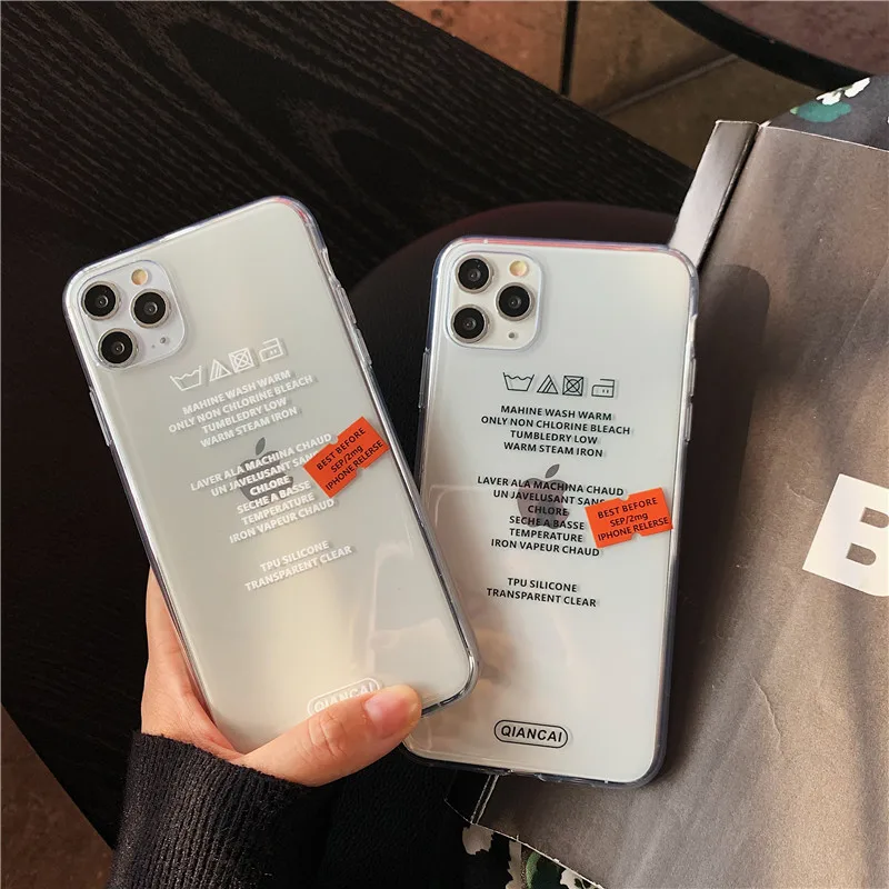 Простые крутые чехлы с надписью для iphone 11 pro max X XR XS Max чехол 7 8 6 6s plus прозрачные