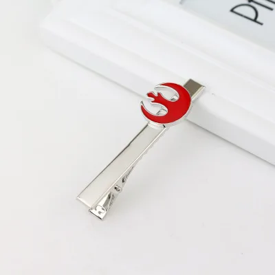 NO LOGO Персонализированные Индивидуальные DIY логотипы выгравировать имя текст подписи Дэдпул Звездные войны черный воин Rebel Alliance булавки для галстука мужской подарок - Окраска металла: NO LOGO