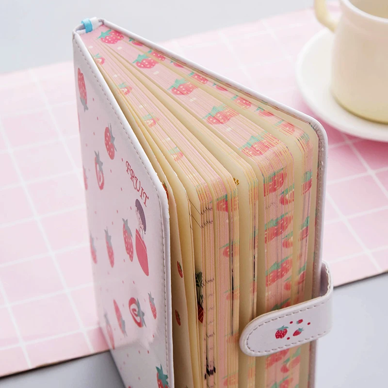 

A5 PU Cover Creative girl heart magnetic hand ledger cute notebook diarycalendar school student diary weekly planner notebooks