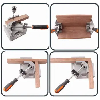 

Single Handle 90 Degree Right Angle Clamp Glass Fish Tank Photo Frame Fixing Clip Welding Quick Fixed Woodworking Hand Tool