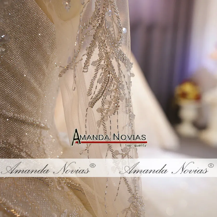 Бренд Amanda novias настоящая работа роскошное дубайское тяжелое бисерное свадебное платье свадебные платья новые свадьбы