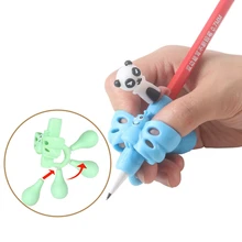 6Pcs/Set Children Pencil Holder Tools Silicone Two Finger Ergonomic Posture Correction Tools Pencil Grip Writing Aid Grip