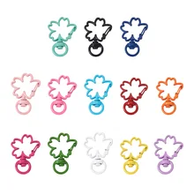

26Pcs Metal Cat Dolphin Flower Snap Trigger Clips Buckles Hollow Keychain Split Swivel Lobster Clasp For Bag DIY Jewelry Making
