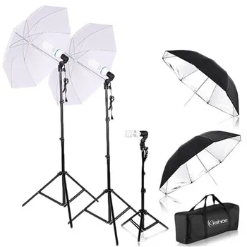 

Professional Photography Kit 45W Three Light Bulbs 33 Inch Soft Light Umbrella With Light Stand Holders Light Photo Studio Kits