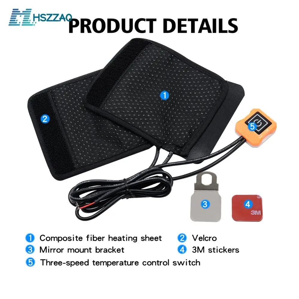 

12V Motorcycle Handlebar Set 10 Seconds Speed Heat Intelligent Temperature Control Three-speed Magic Stick Electric Hot Handle