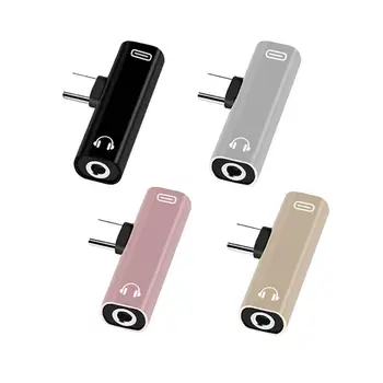 

Portable Size 2 In 1 Type C To 3.5mm Jack Earphone Charging Converter USB Type-C Audio Adapter for HUAWEI Multicolor Optional
