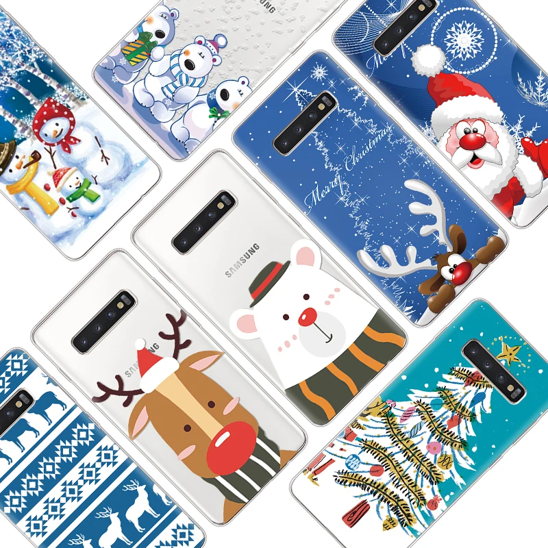 Рождественский из ТПУ чехол для samsung Galaxy A50 A30 A10 A40 A70 A20e A10e A10s A5 A7 2016 2017 A8 A6 A9 плюс 2018