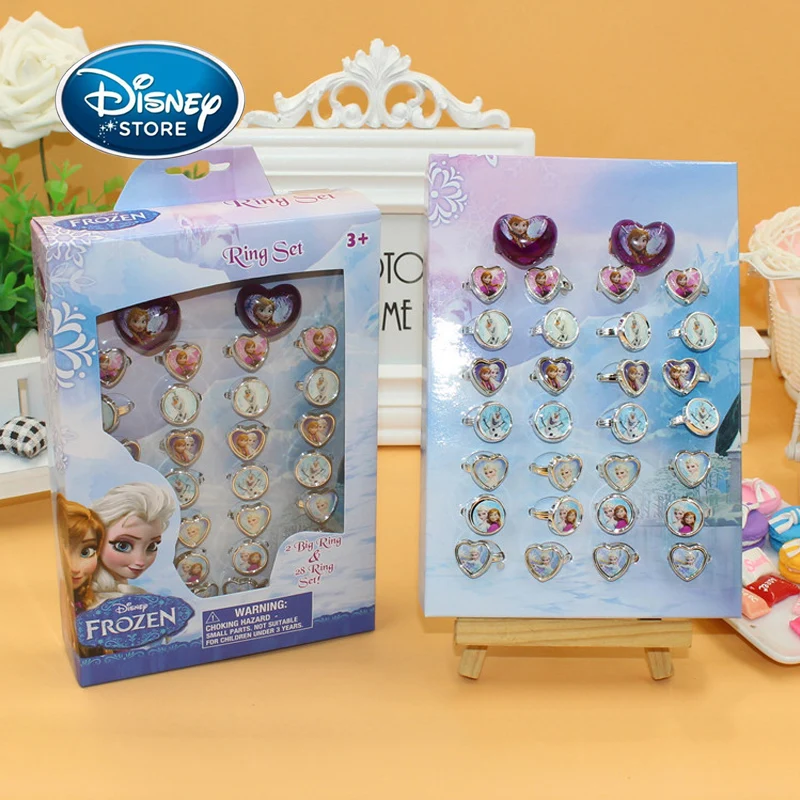 

Disney Frozen 30pcs/set Elsa Anna Child Cartoon Ring Accessories Kids Toy Jewelry Ring Beauty Toys Girl Gifts For Birthday Party