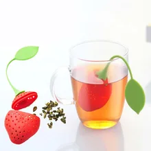 Силиконовая милая, в форме клубники чайная сумка кухонный чай сито для муки чайный набор принадлежностей