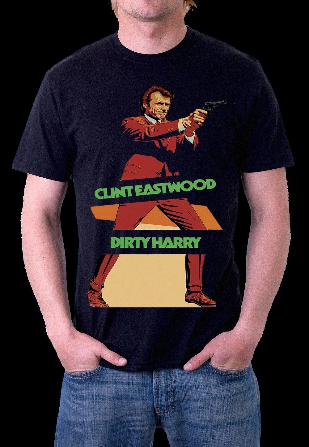 Clint Eastwood грязный Гарри черная футболка S M L XL XXL XXXL Xxxxl свободный стиль | Мужская