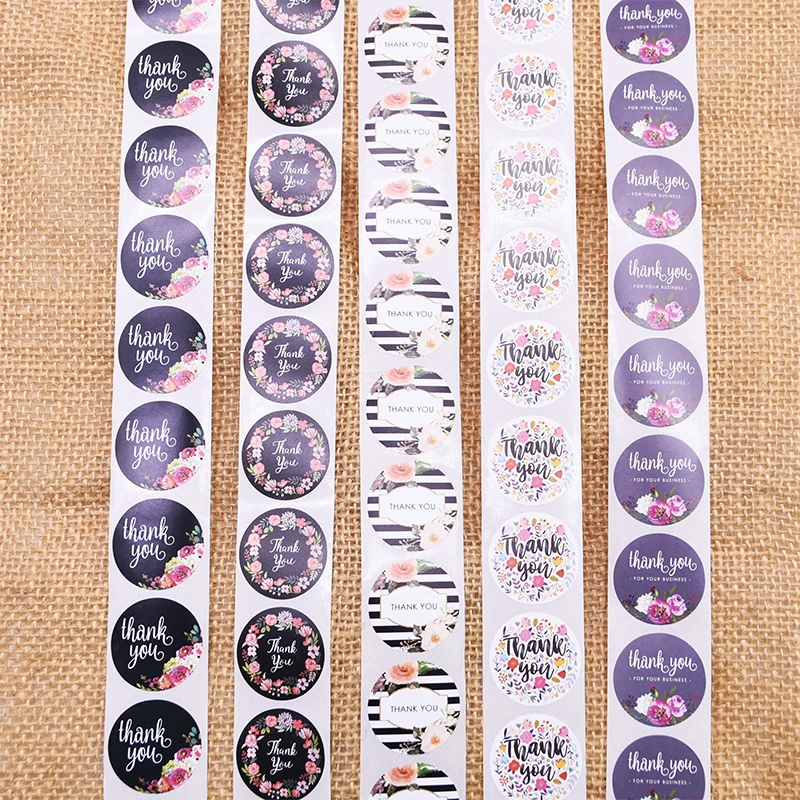 Gift Sealing Stickers 500pcs Thank You Love Design Diary Scrapbooking Stickers Festival Birthday Party Gift Decorations Labels