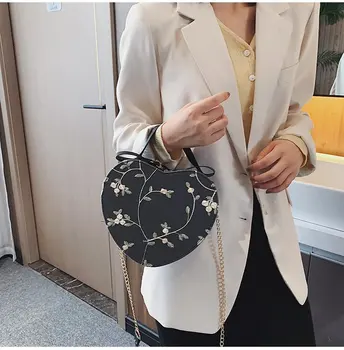 

Women Messenger Bags Heart-shaped Lace Shoulder Bags Creative portable Chain crossbody bag Female Embroidered Handbags Purses