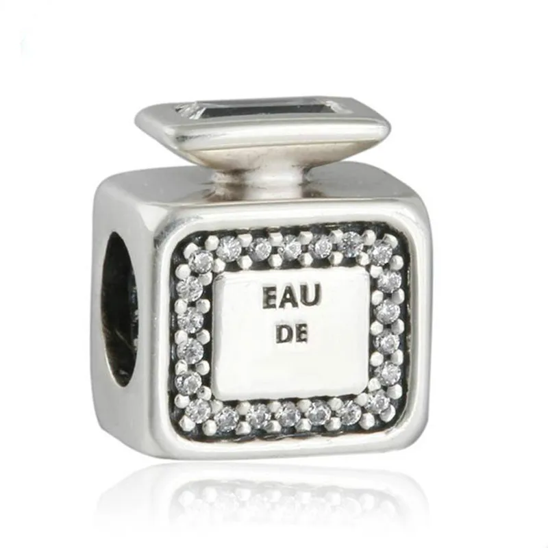 

Original 925-sterling-silver Pave CZ Signature Scent Perfume Bottle Charm Beads For Jewelry Making Fit Pandora Bracelet