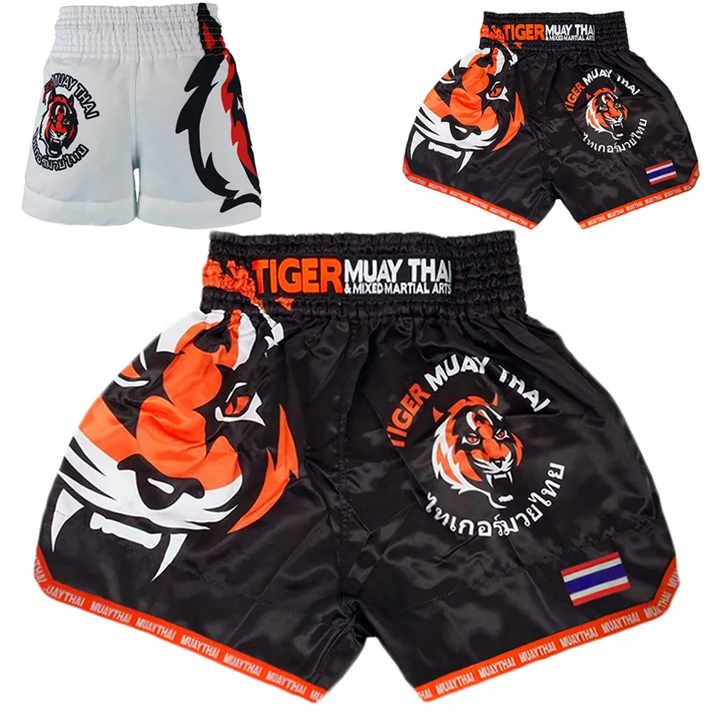 

Men's Boxing M-XXL Pants Printing MMA Kickboxing Fight Grappling Tiger Muay Thai Boxing wear Clothing Sanda Pants