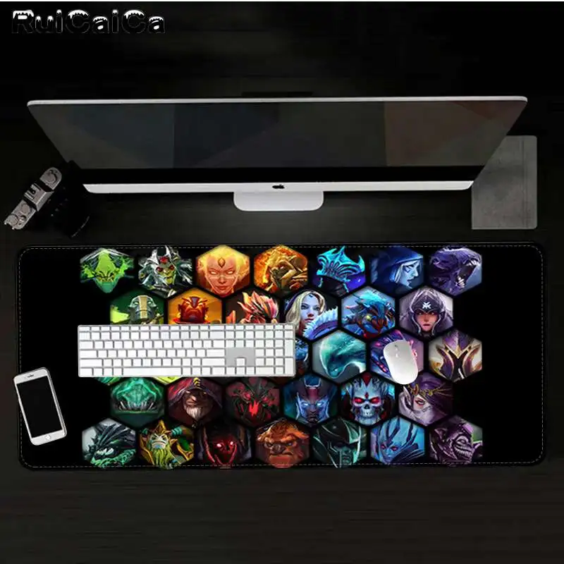 Lock Edge 30x80cm RuiCaiCa Подарочный коврик для мальчика Dota 2 heroes, игровой коврик для ноутбука, коврик для мыши,, большой коврик для мыши, коврик для клавиатуры - Цвет: Lock Edge 30x80cm