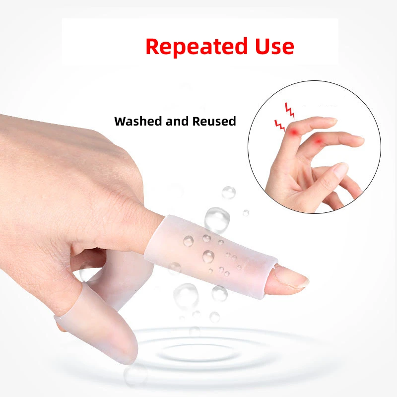 Silicone Tube Fingers Protector Hand Bunion Pain Relief Orthosis Stranghters Foot Care Pedicure Toe Sleeve Cap Cover 4Pcs/6Pcs toe protectors