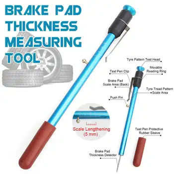 

Auto Brake Pad Detection Pen Thickness Gauge Measurement Tool Tire Tread Depth Gauge Pre-MOT Measuring Detection Tool