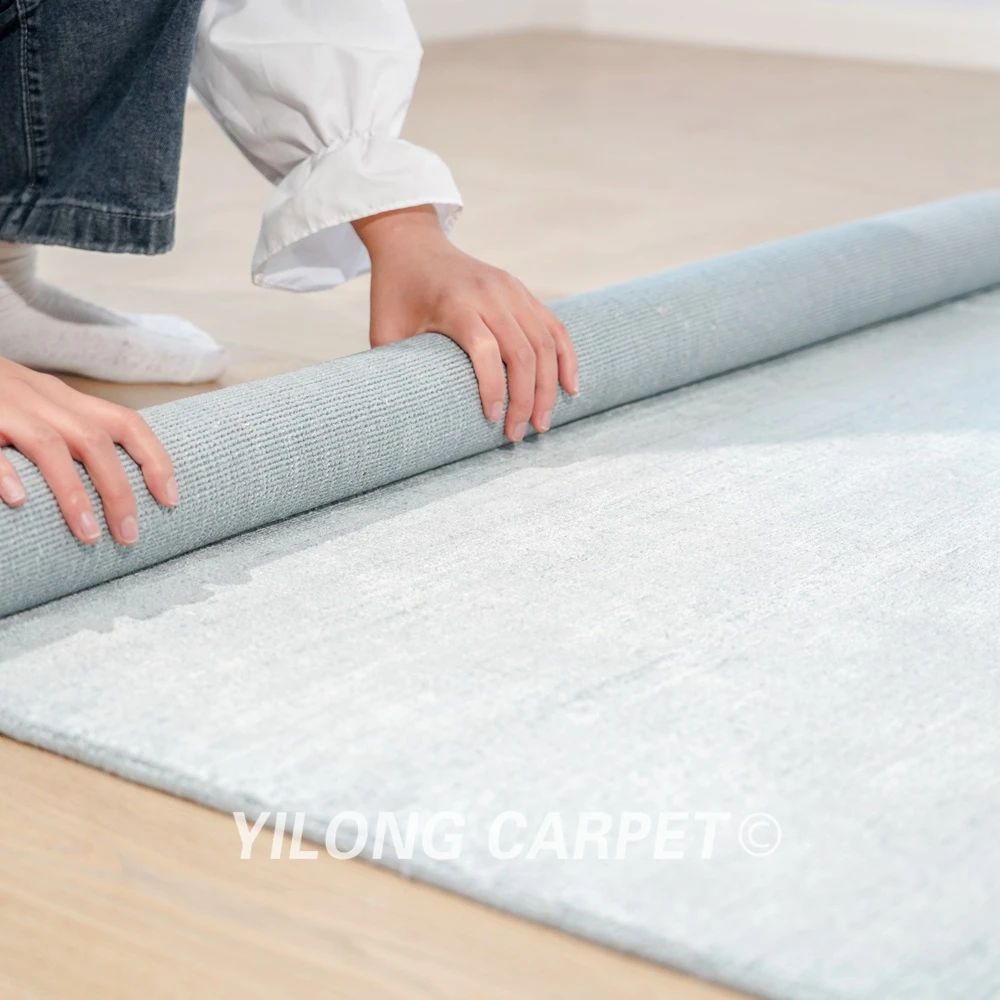 Рисунок 6 - 200x300 см синий шерстяной шелковый