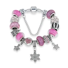 Модные украшения, браслеты, браслет из сплава с бусинами, подарок на день Святого Валентина Хрустальный Браслет