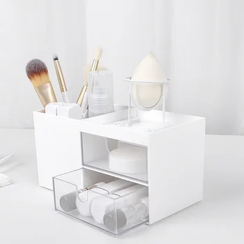 

Drawer Type Cosmetic Storage Box Desktop Plastic Storage Box Home Office JA55