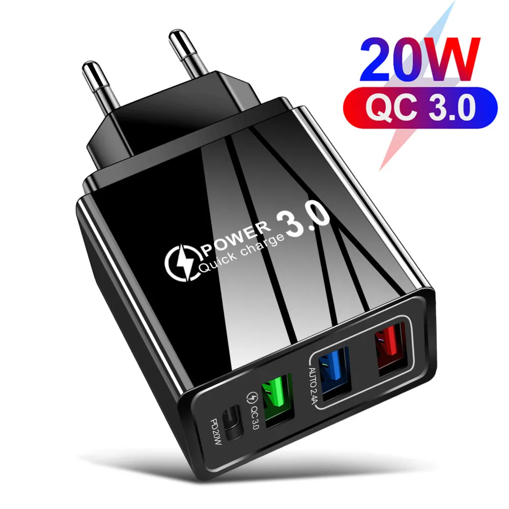 USB C 20W Type Charger Quick Charge 3.0 Mobile Phone for iPhone 13 Samsung Xiaomi Fast Wall Chargers power adapter | Мобильные