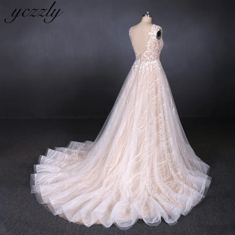 Vestidos De Novia, сексуальные, открытая спина, тюль с кружевами аппликацией, открытые свадебные платья, длинные, большие размеры, свадебное пляжное платье, W173