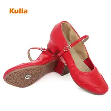 Брендовая женская танцевальная обувь на квадратном каблуке; обувь для танцев с персонажами из мультфильмов; женская обувь с мягкой резиновой подошвой; обувь для танцев