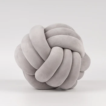 

Velvet Ball Tie Pillow Chair Sofa Cushion Ins Futon Wind Backrest Pillow for Bed Girl Bedside Coussin Cushions Home Decor FK155